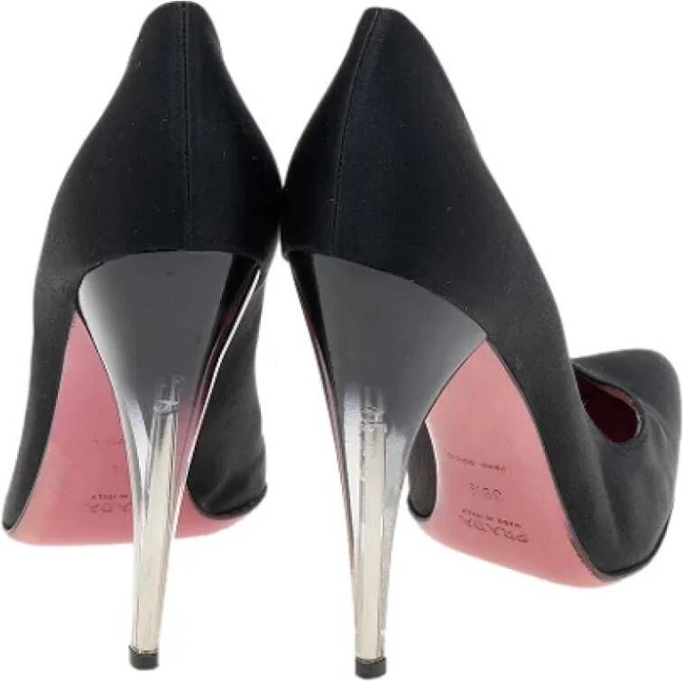 Prada Vintage Pre-owned Satin heels Black Dames