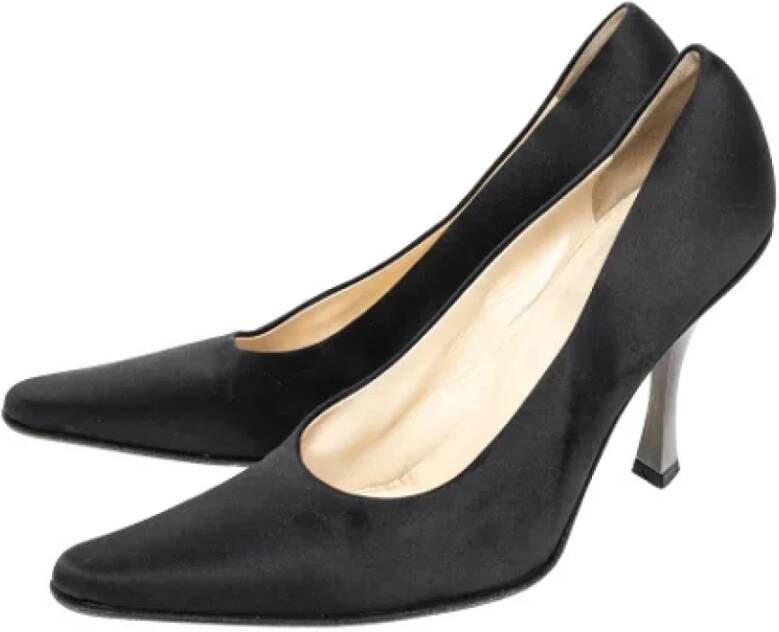 Prada Vintage Pre-owned Satin heels Black Dames