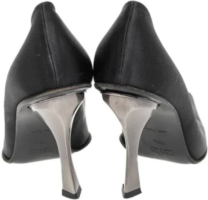 Prada Vintage Pre-owned Satin heels Black Dames