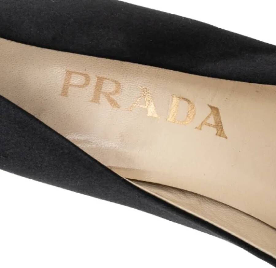 Prada Vintage Pre-owned Satin heels Black Dames