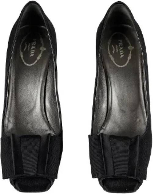 Prada Vintage Pre-owned Satin heels Black Dames