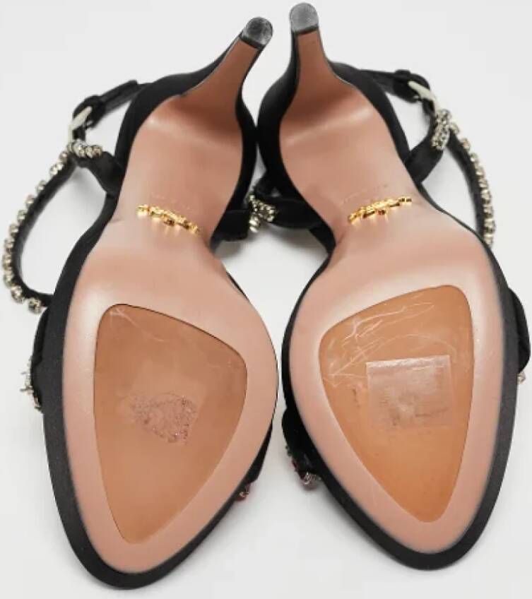 Prada Vintage Pre-owned Satin sandals Black Dames