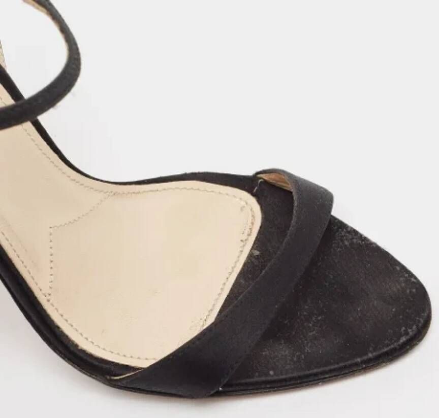 Prada Vintage Pre-owned Satin sandals Black Dames