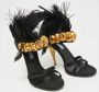 Prada Vintage Pre-owned Satin sandals Black Dames - Thumbnail 2