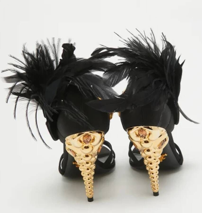 Prada Vintage Pre-owned Satin sandals Black Dames