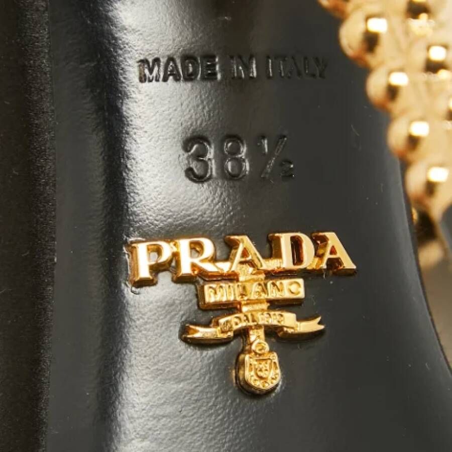 Prada Vintage Pre-owned Satin sandals Black Dames