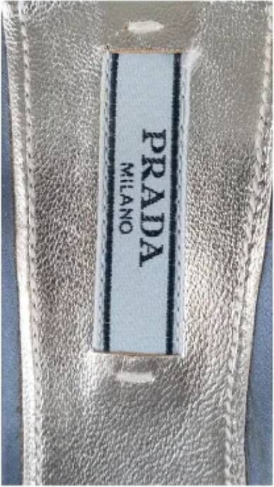 Prada Vintage Pre-owned Satin sandals Blue Dames