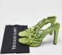 Prada Vintage Pre-owned Satin sandals Green Dames - Thumbnail 9