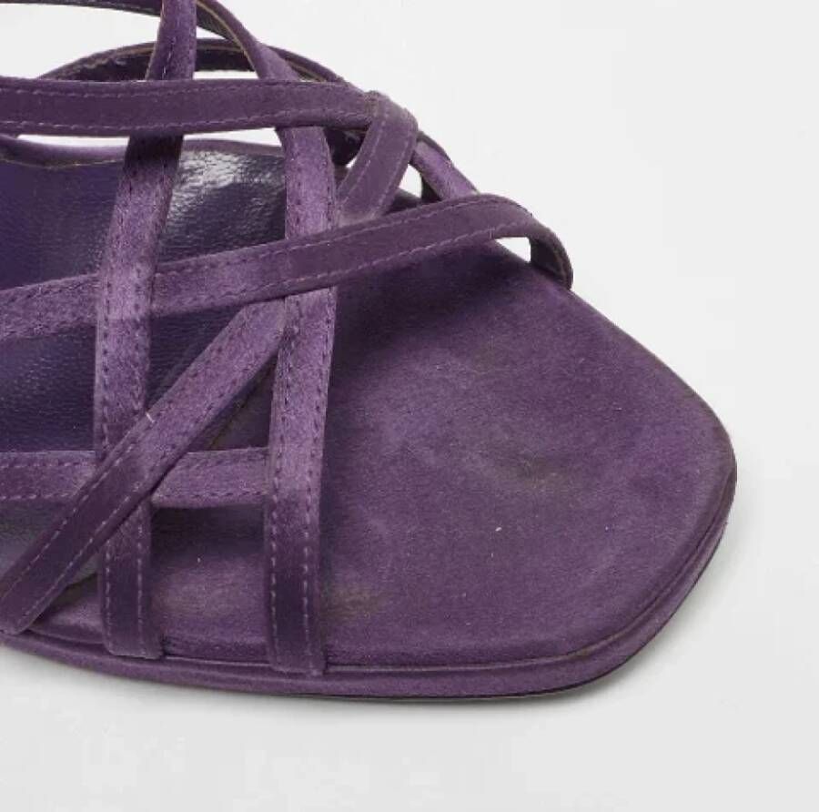 Prada Vintage Pre-owned Satin sandals Purple Dames