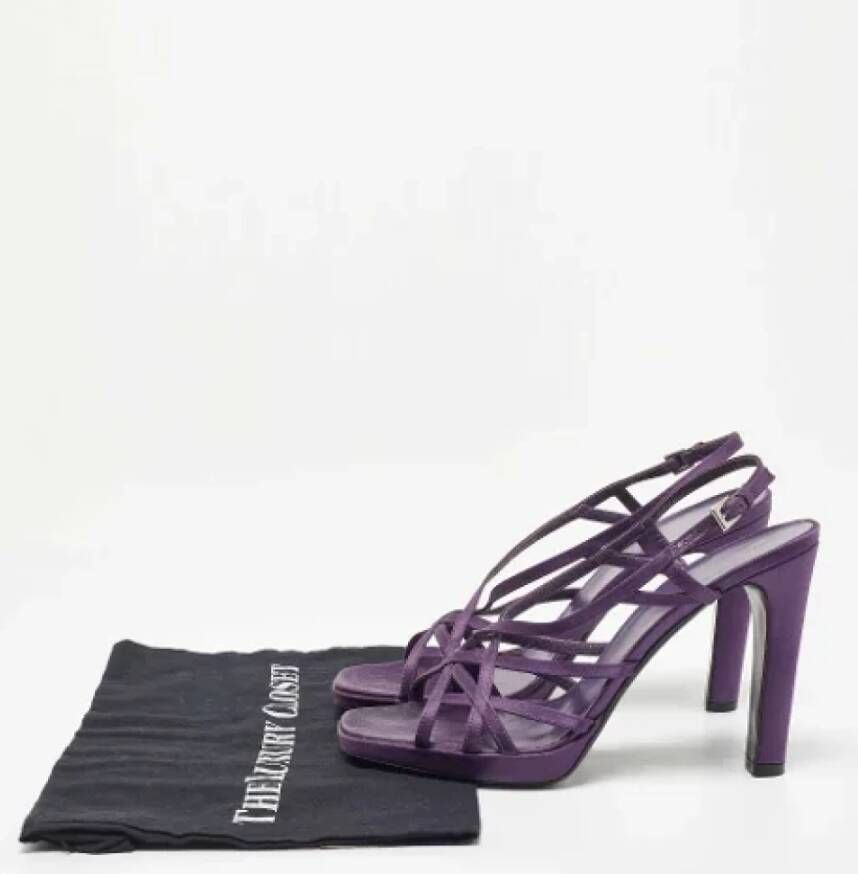 Prada Vintage Pre-owned Satin sandals Purple Dames