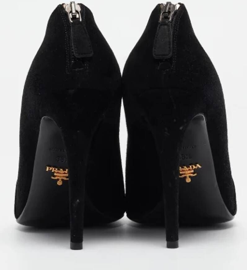 Prada Vintage Pre-owned Suede boots Black Dames