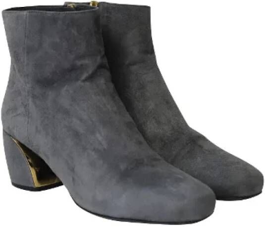 Prada Vintage Pre-owned Suede boots Gray Dames