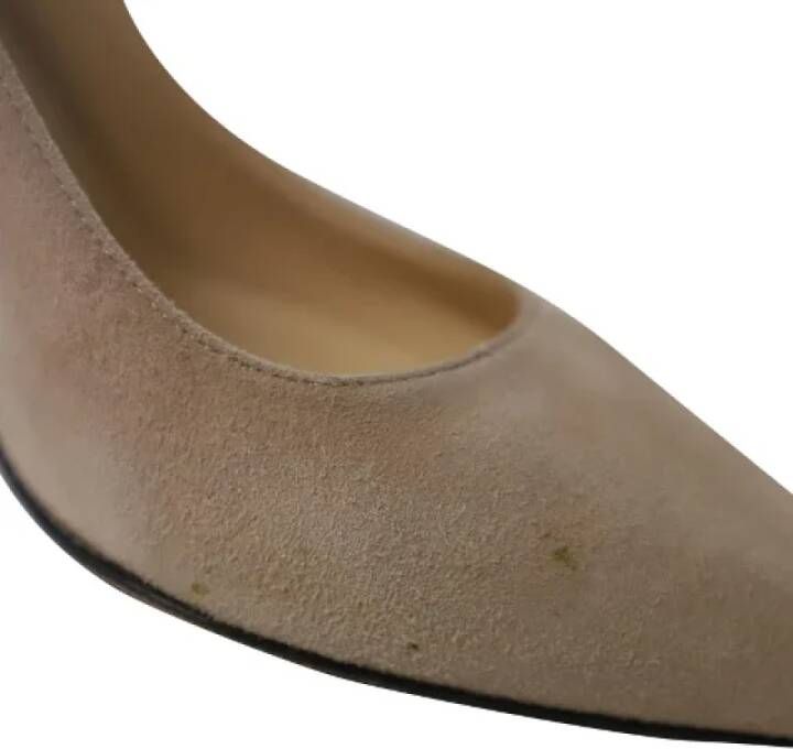 Prada Vintage Pre-owned Suede heels Beige Dames