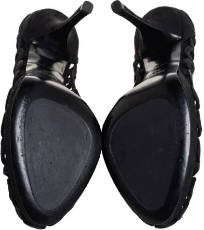 Prada Vintage Pre-owned Suede heels Black Dames