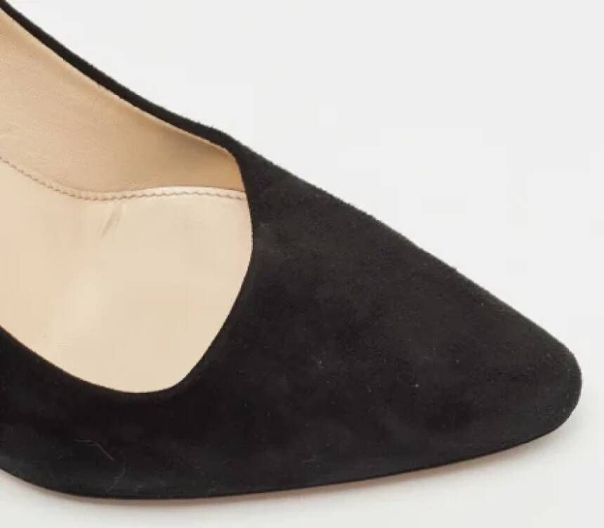 Prada Vintage Pre-owned Suede heels Black Dames