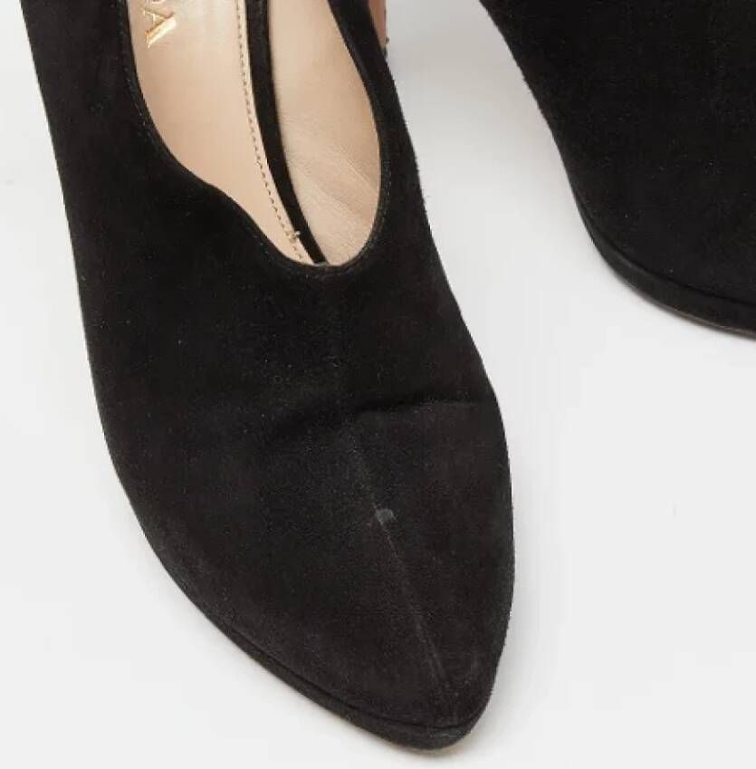 Prada Vintage Pre-owned Suede heels Black Dames