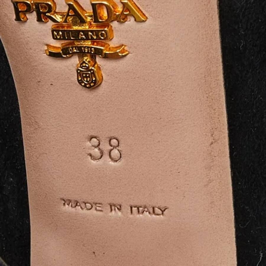 Prada Vintage Pre-owned Suede heels Black Dames