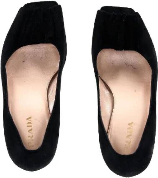 Prada Vintage Pre-owned Suede heels Black Dames