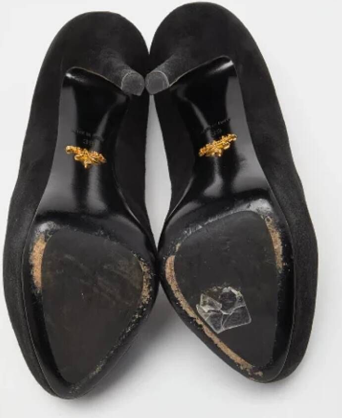 Prada Vintage Pre-owned Suede heels Black Dames