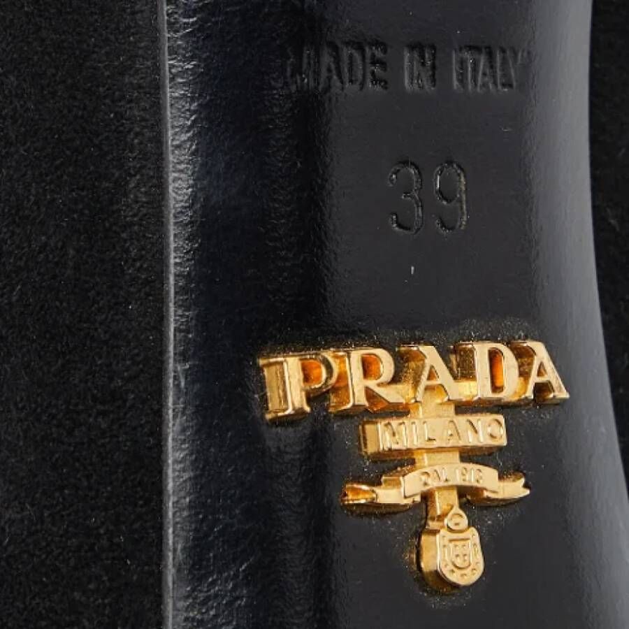 Prada Vintage Pre-owned Suede heels Black Dames
