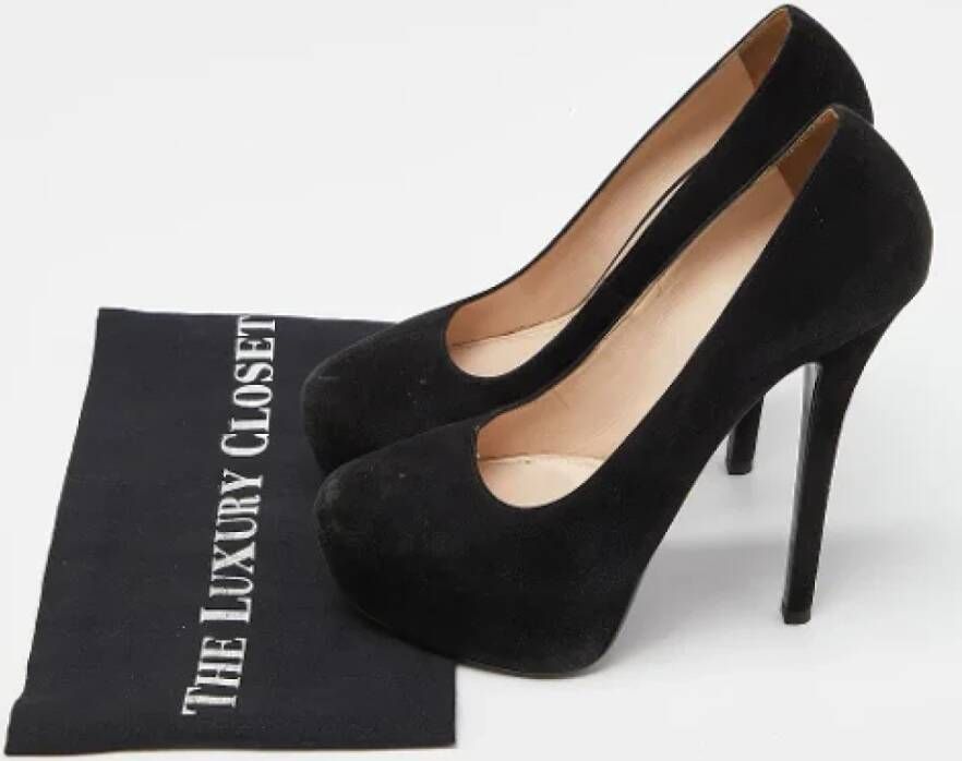 Prada Vintage Pre-owned Suede heels Black Dames