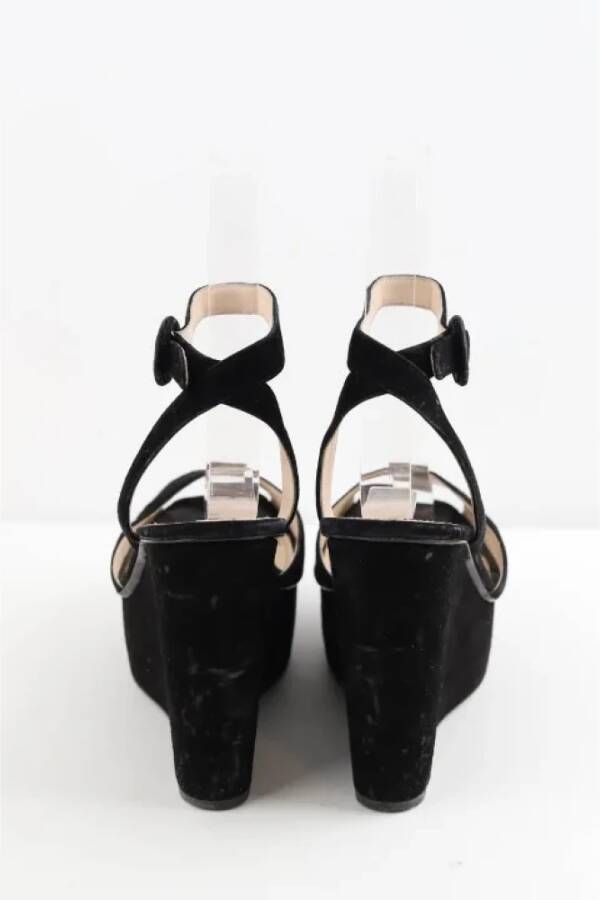 Prada Vintage Pre-owned Suede heels Black Dames