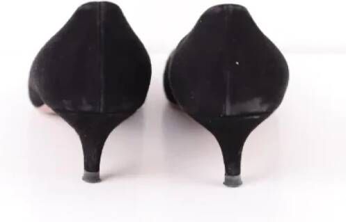 Prada Vintage Pre-owned Suede heels Black Dames