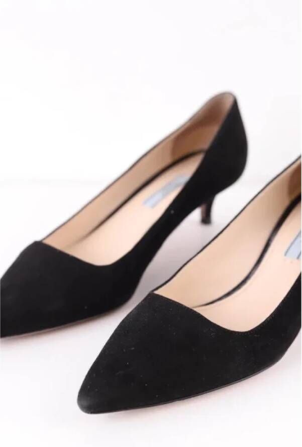 Prada Vintage Pre-owned Suede heels Black Dames