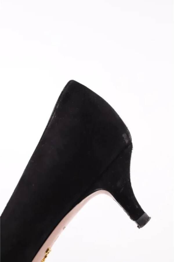 Prada Vintage Pre-owned Suede heels Black Dames