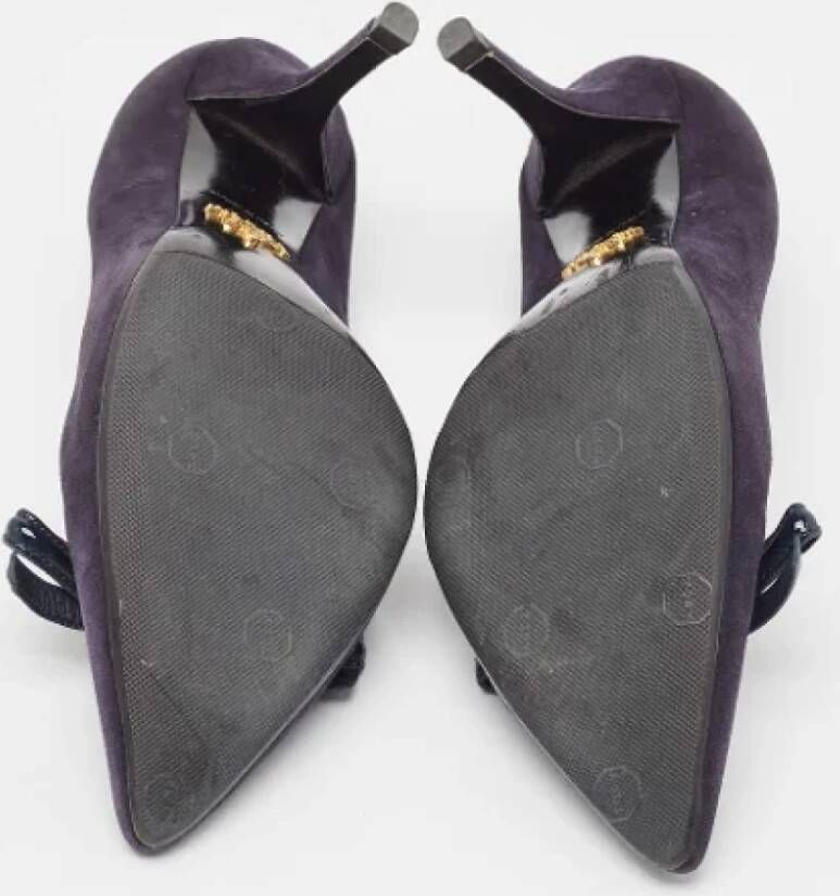 Prada Vintage Pre-owned Suede heels Blue Dames