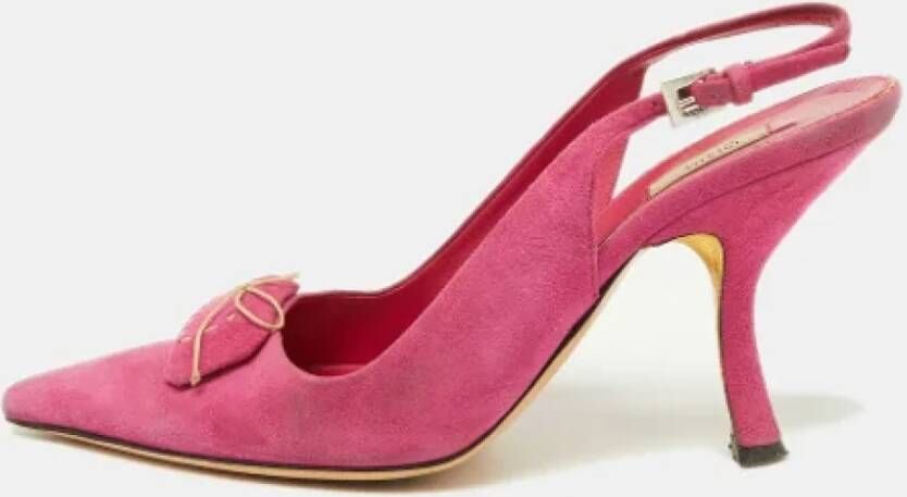 Prada Vintage Pre-owned Suede heels Pink Dames