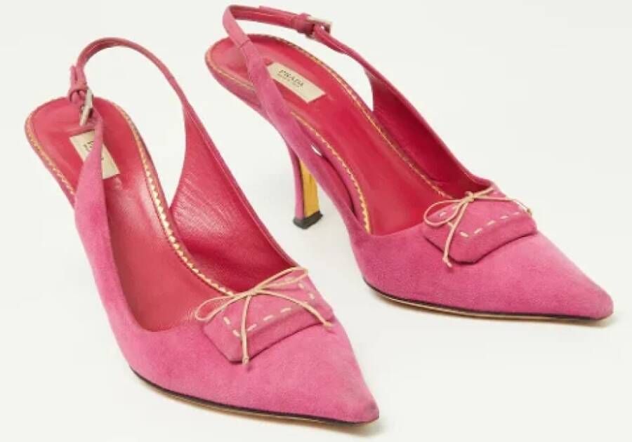 Prada Vintage Pre-owned Suede heels Pink Dames