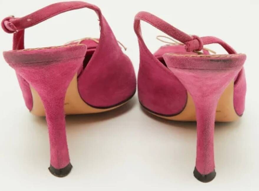 Prada Vintage Pre-owned Suede heels Pink Dames