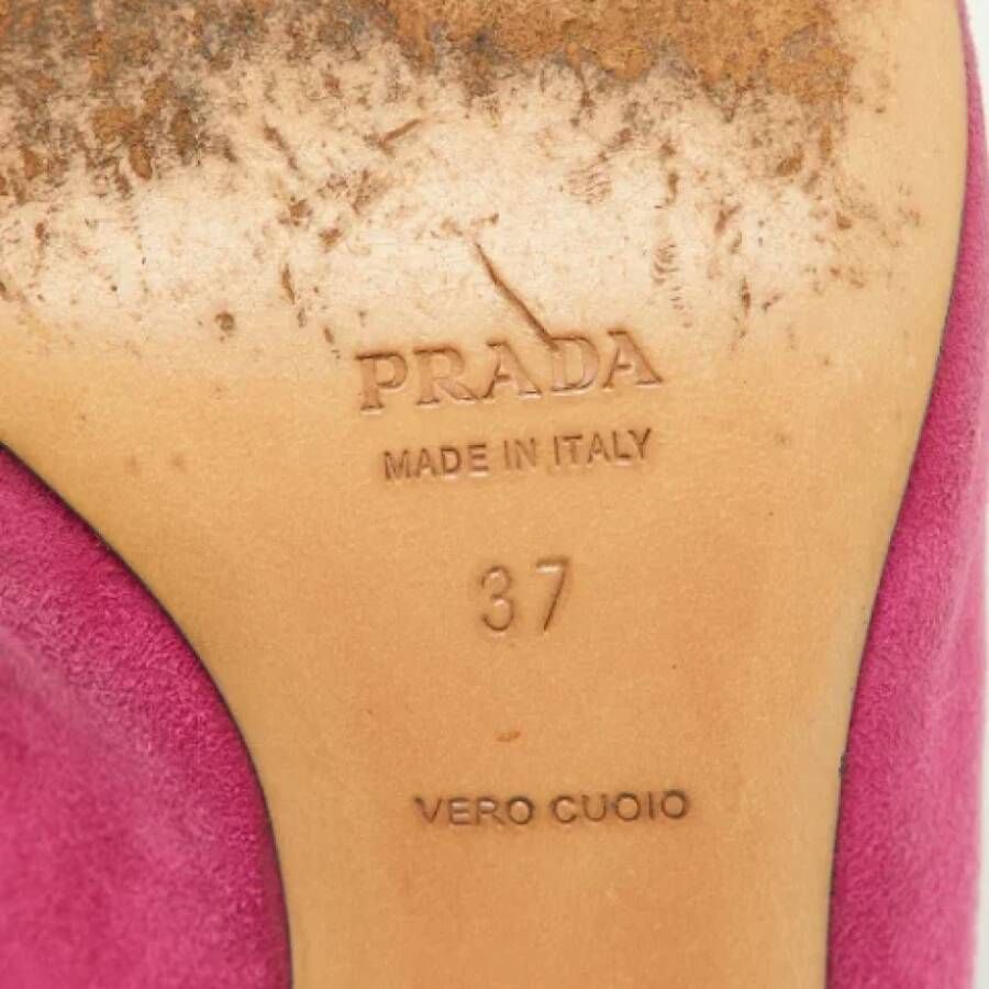 Prada Vintage Pre-owned Suede heels Pink Dames