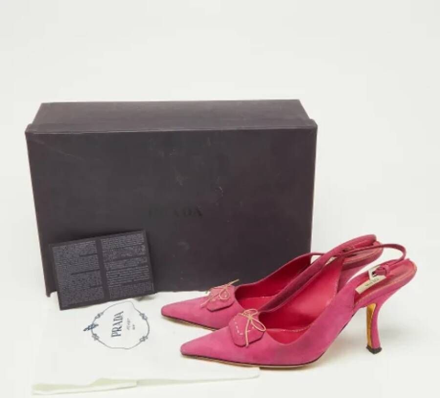 Prada Vintage Pre-owned Suede heels Pink Dames