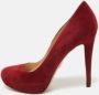 Prada Vintage Pre-owned Suede heels Red Dames - Thumbnail 2