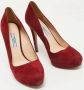 Prada Vintage Pre-owned Suede heels Red Dames - Thumbnail 4