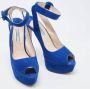 Prada Vintage Pre-owned Suede sandals Blue Dames - Thumbnail 4