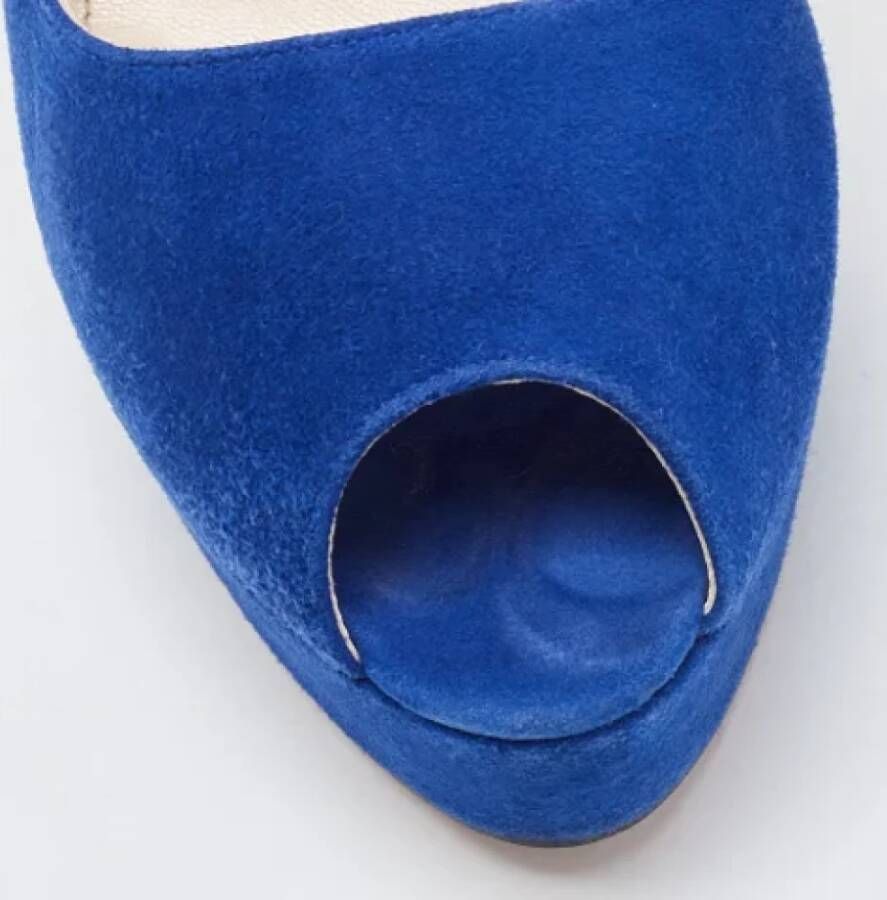 Prada Vintage Pre-owned Suede sandals Blue Dames