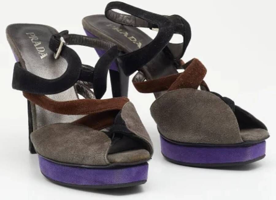 Prada Vintage Pre-owned Suede sandals Multicolor Dames