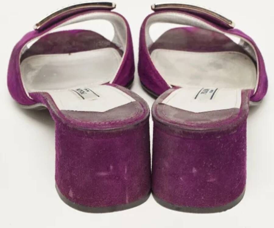 Prada Vintage Pre-owned Suede sandals Purple Dames