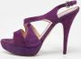 Prada Vintage Pre-owned Suede sandals Purple Dames - Thumbnail 2