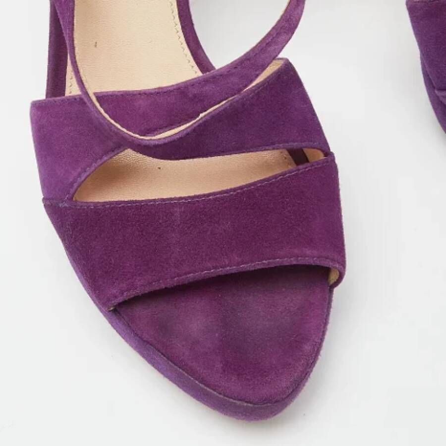 Prada Vintage Pre-owned Suede sandals Purple Dames
