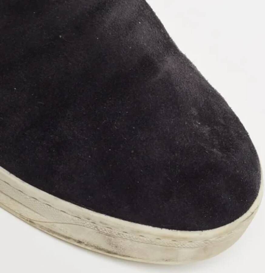 Prada Vintage Pre-owned Suede sneakers Black Dames