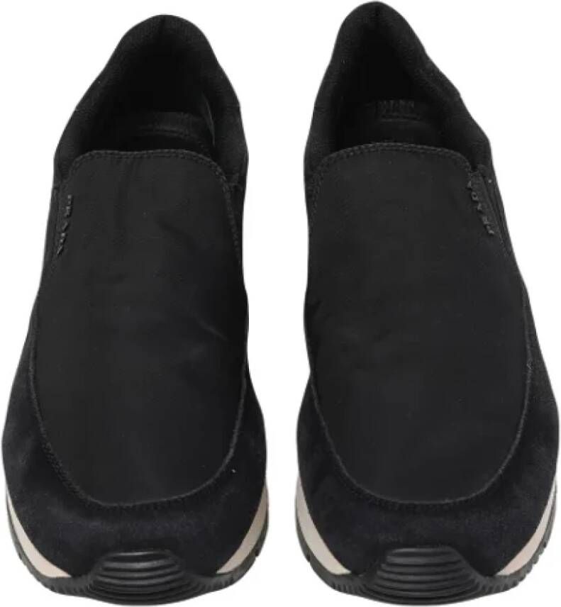 Prada Vintage Pre-owned Suede sneakers Black Dames