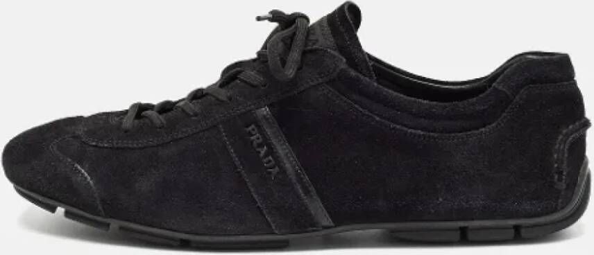 Prada Vintage Pre-owned Suede sneakers Black Heren
