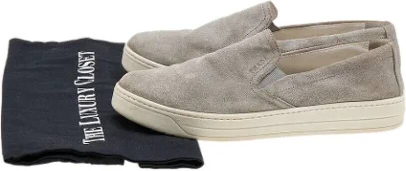 Prada Vintage Pre-owned Suede sneakers Gray Dames