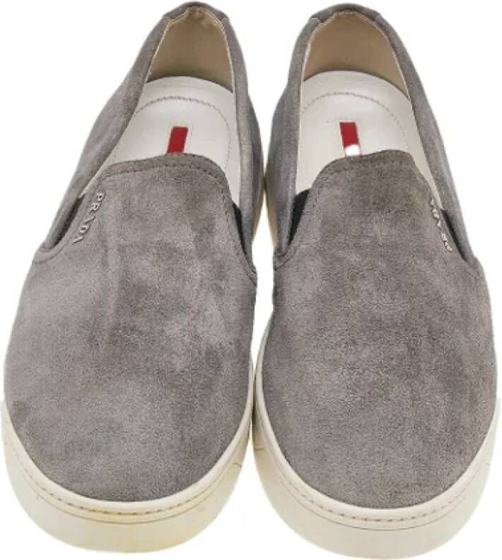 Prada Vintage Pre-owned Suede sneakers Gray Dames