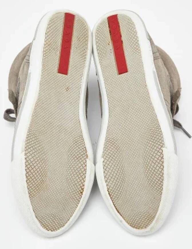 Prada Vintage Pre-owned Suede sneakers Gray Dames