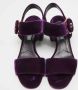 Prada Vintage Pre-owned Velvet sandals Purple Dames - Thumbnail 3